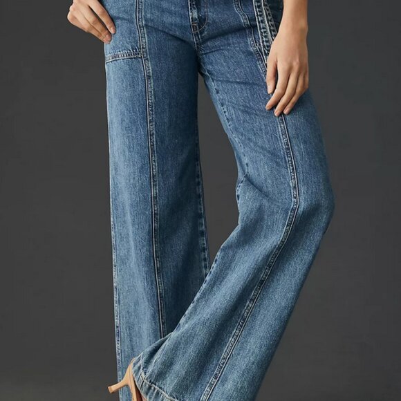 Hudson Tie-Waist High-Rise Wide-Leg Trouser Jeans – Size 25 | Indigo Waters - Picture 4 of 7